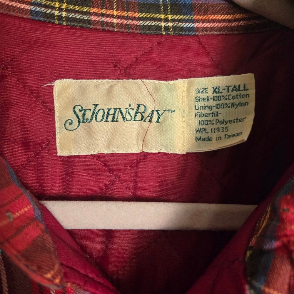 Vintage Lined Cotton Red‎ Plaid Flannel Shacket Size XL Thrashed Grunge - Picture 3 of 8